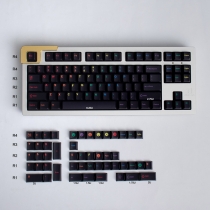 Midnight Rainbow GMK 104+32 Full PBT Dye Sublimation Keycaps Set for Cherry MX Mechanical Gaming Keyboard 87/96/104